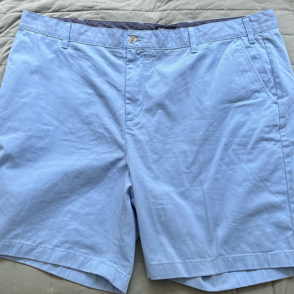 Nautica Men's Big & Tall Deck Stretch Shorts Blue Size 46wW-BIG
